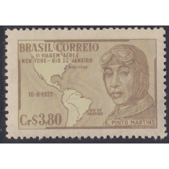 Brasil Brazil 499 1951 29 Años del 1er vuelo Nueva York- Río de Janeiro MNH Brasil Brazil 499 1951 29 Años del 1er vuelo Nueva York- Río de Janeiro MNH