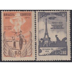 Brasil Brazil 501/02 1951 Semana de la Aviación MNH