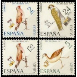 Sahara 293/96 1971 Día del Sello Fauna (aves) Bird MNH Sahara 293/96 1971 Día del Sello Fauna (aves) Bird MNH