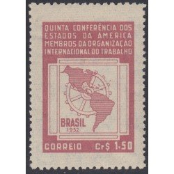 Brasil Brazil 511 1952 V Conferencia Internacional de Estados Americanos MH