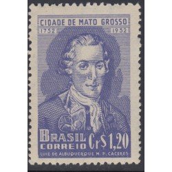 Brasil Brazil 512 1952 200 Años de la Villa de Mato-Grosso MH