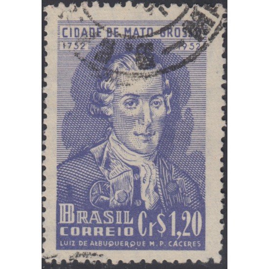 Brasil Brazil 512 1952 200 Años de la Villa de Mato-Grosso Usado Brasil Brazil 512 1952 200 Años de la Villa de Mato-Grosso Usado