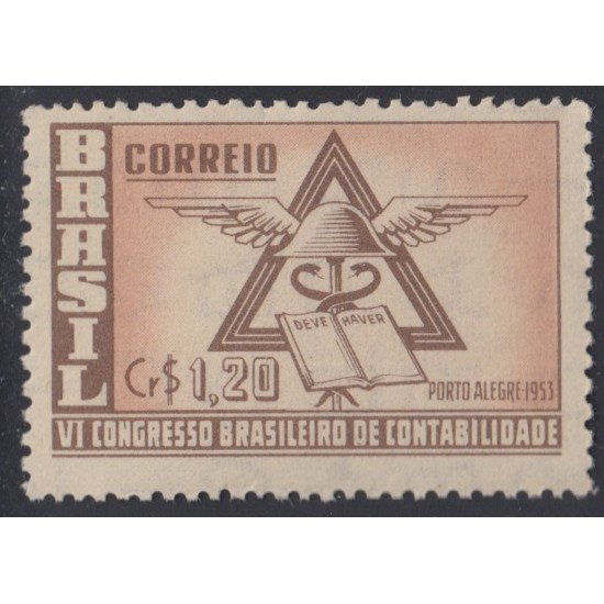 Brasil Brazil 528 1953 6º Congreso Brasileño de contabilidad MNH