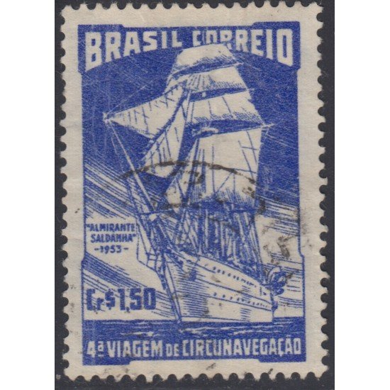 Brasil Brazil 530 1953 4ta vuelta al mundo en el velero Almirante Saldanha MH