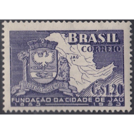 Brasil Brazil 542 1953 100 Años de la fundación de la villa de Jau MH