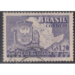Brasil Brazil 542 1953 100 Años de la fundación de la villa de Jau Usado Brasil Brazil 542 1953 100 Años de la fundación de la villa de Jau Usado