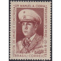Brasil Brazil 543 1953 Presidente de Perú Manuel A. Odria MNH Brasil Brazil 543 1953 Presidente de Perú Manuel A. Odria MNH