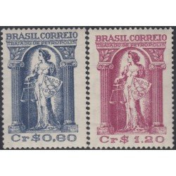Brasil Brazil 552/53 1953 Tratado de Petrópolis MH Brasil Brazil 552/53 1953 Tratado de Petrópolis MH