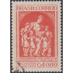 Brasil Brazil 556 1953 I Congreso Nacional de maestros Usado Brasil Brazil 556 1953 I Congreso Nacional de maestros Usado