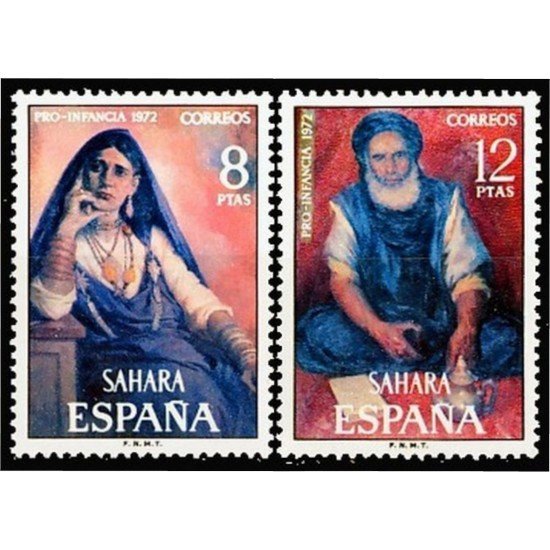 Sahara 306/07 1972 Pro infancia Pinturas MNH