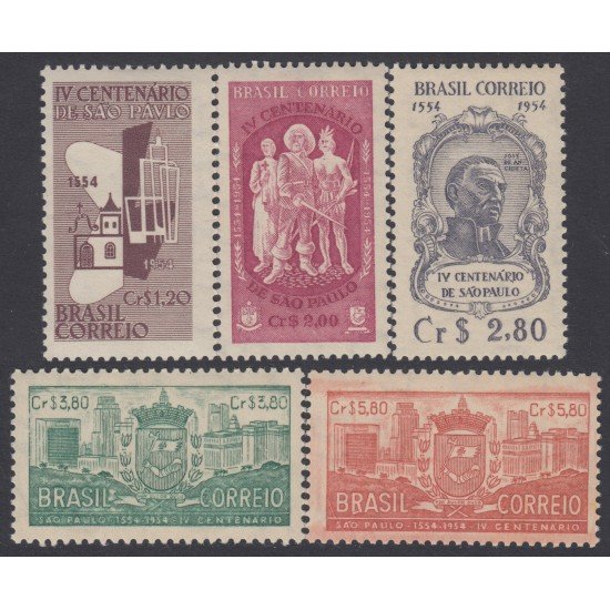Brasil Brazil 560/64 1954 4º Centenario de la Fundación de Sao Paulo MH Brasil Brazil 560/64 1954 4º Centenario de la Fundación de Sao Paulo MH