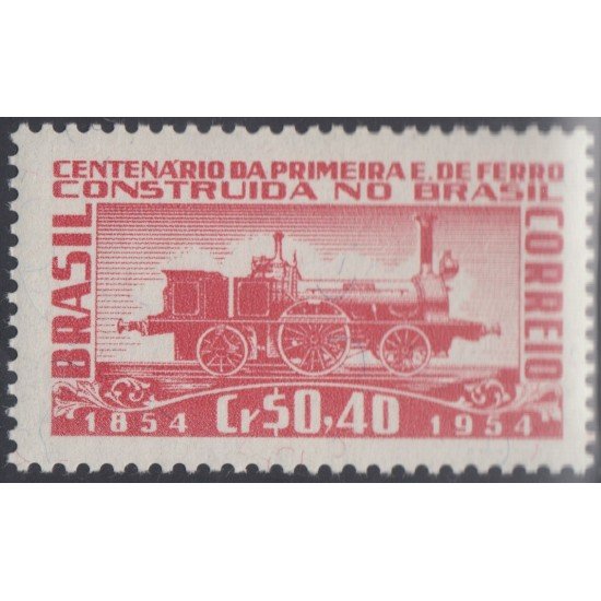 Brasil Brazil 569 1954 Centenario de los ferrocarriles brasileños MNH Brasil Brazil 569 1954 Centenario de los ferrocarriles brasileños MNH