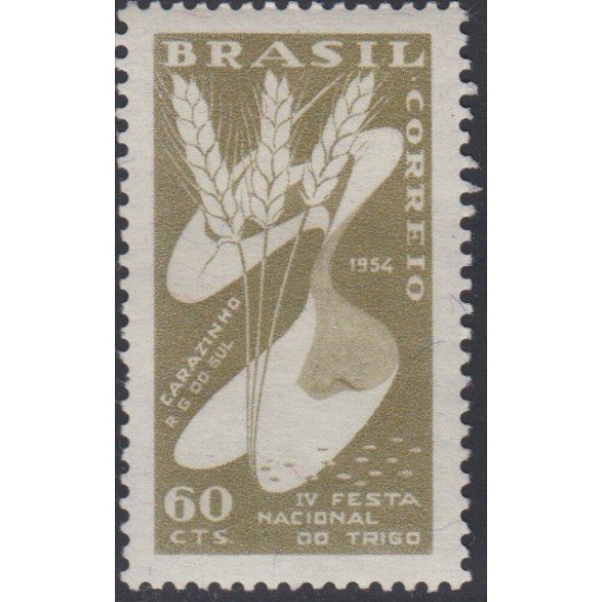 Brasil Brazil 595 1954 4ta fiesta nacional del trigo MH Brasil Brazil 595 1954 4ta fiesta nacional del trigo MH