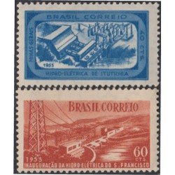 Brasil Brazil 598/99 1955 Inauguración de Hidroeléctricas MH Brasil Brazil 598/99 1955 Inauguración de Hidroeléctricas MH