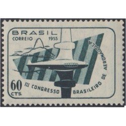Brasil Brazil 602 1955 III Congreso Brasileño de Aeronáutica MNH Brasil Brazil 602 1955 III Congreso Brasileño de Aeronáutica MNH