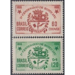 Brasil Brazil 603/04 1955 100 Años de la Villa de Botucatu MNH