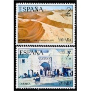 Sahara 310/11 1973 Pro infancia Pinturas Dunas-Mercado MNH 