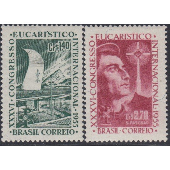 Brasil Brazil 607/08 1955 XXXVI Congreso Eucarístico Intenacional MH Brasil Brazil 607/08 1955 XXXVI Congreso Eucarístico Intenacional MH