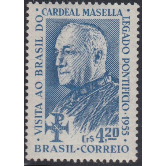 Brasil Brazil 609 1955 Cardenal Masella legado Pontífico MNH Brasil Brazil 609 1955 Cardenal Masella legado Pontífico MNH
