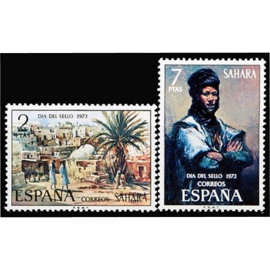Sahara 312/13 1973 Pinturas Villa Cisneros Tuareg MNH