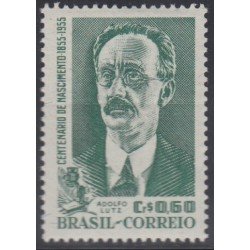 Brasil Brazil 613 1955 Naturalista Adolfo Lutz MNH