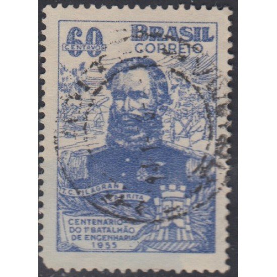 Brasil Brazil 614 1955 Centenario de la Ingeniería Militar Usado Brasil Brazil 614 1955 Centenario de la Ingeniería Militar Usado