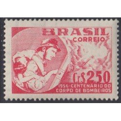 Brasil Brazil 619 1956 Centenario del cuerpo de bomberos MH