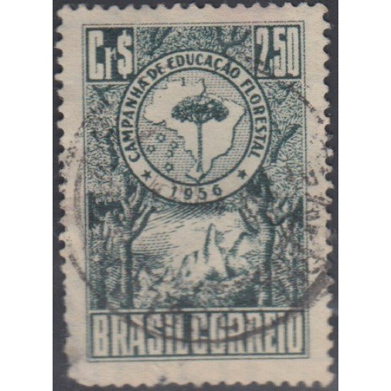 Brasil Brazil 622 1956 Campaña de Educación Forestal Usado
