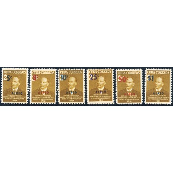 VAR3/S Cuba A- 50/55 1952 Fernando Figueredo MNH VAR3/S Cuba A- 50/55 1952 Fernando Figueredo MNH