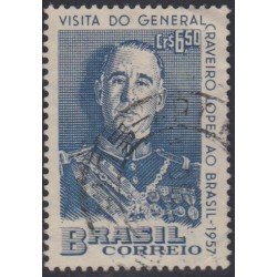 Brasil Brazil 630 1957 Presidente de Portugal Craveiro Lópes Ao Usado Brasil Brazil 630 1957 Presidente de Portugal Craveiro Lópes Ao Usado
