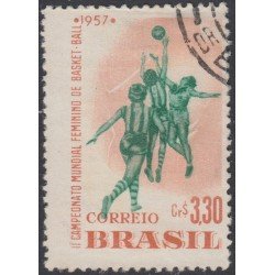 Brasil Brazil 634 1957 II Campeonato femenino de Basket-ball Usado Brasil Brazil 634 1957 II Campeonato femenino de Basket-ball Usado