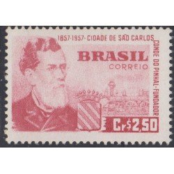 Brasil Brazil 635 1957 Centenario de la Villa de San Carlos MH Brasil Brazil 635 1957 Centenario de la Villa de San Carlos MH