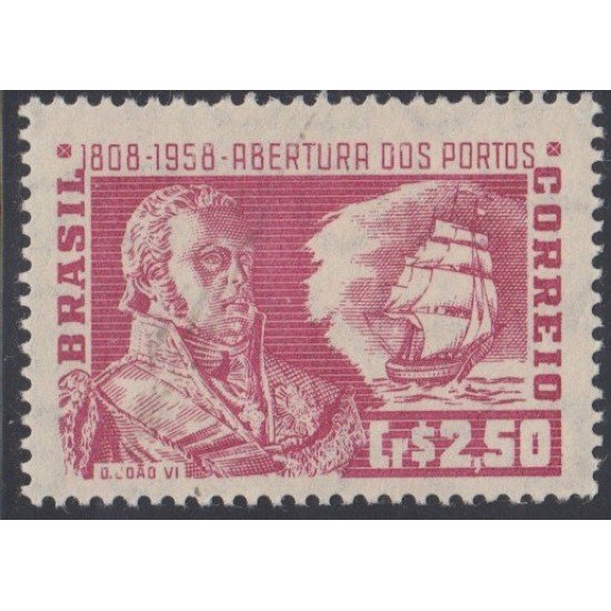 Brasil Brazil 641 1958 Apertura de los Puertos y Comercio exterior MH Brasil Brazil 641 1958 Apertura de los Puertos y Comercio exterior MH