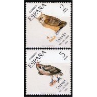 Sahara 317/18 1974 Día del Sello Fauna Buho - Buitre MNH