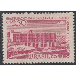 Brasil Brazil 648 1958 Hidroeléctrica de Salto Grande MNH Brasil Brazil 648 1958 Hidroeléctrica de Salto Grande MNH