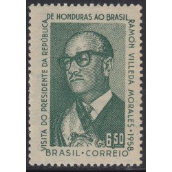 Brasil Brazil 653 1958 Presidente de Honduras Ramón Villeda Morales MNH Brasil Brazil 653 1958 Presidente de Honduras Ramón Villeda Morales MNH