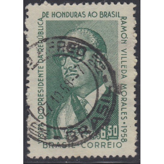 Brasil Brazil 653a 1958 Presidente de Honduras Ramón Villeda Morales Usado