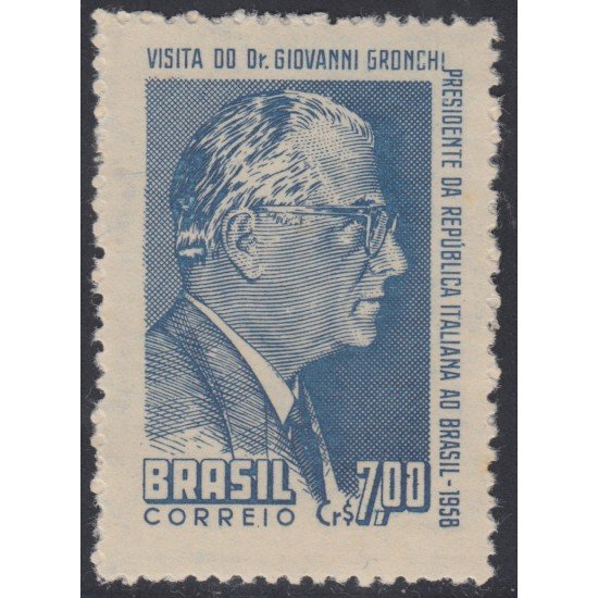 Brasil Brazil 661 1958 Presidente Don Giovanni Gronchi MNH Brasil Brazil 661 1958 Presidente Don Giovanni Gronchi MNH