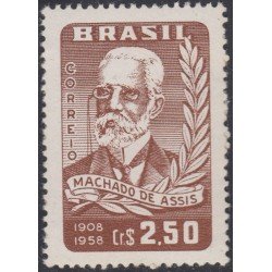 Brasil Brazil 663 1958 Escritor Joaquín María Machado de Asiss MH Brasil Brazil 663 1958 Escritor Joaquín María Machado de Asiss MH