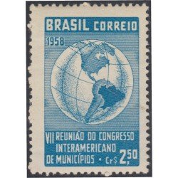 Brasil Brazil 667 1958 VII Reunión de Congreso Interamericano de municipios MNH Brasil Brazil 667 1958 VII Reunión de Congreso Interamericano de municipios MNH