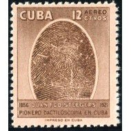 VAR2/S Cuba A- 156 1957 Juan Francisco Steegers pionero en dactiloscopia en Cuba MNH