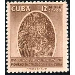VAR2/S Cuba A- 156 1957 Juan Francisco Steegers pionero en dactiloscopia en Cuba MNH VAR2/S Cuba A- 156 1957 Juan Francisco Steegers pionero en dactiloscopia en Cuba MNH