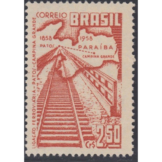 Brasil Brazil 671 1959 Conexión ferroviaria Patos Campiña Grande MNH Brasil Brazil 671 1959 Conexión ferroviaria Patos Campiña Grande MNH