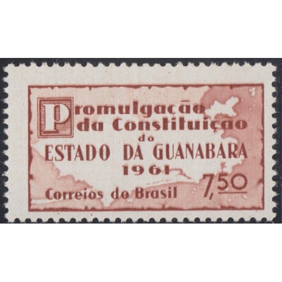 Brasil Brazil 702 1961 Promulgación Constitución del Estado de Guanabara MNH