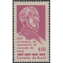 Brasil Brazil 749 1963 150 Años del nacimiento del Visconde de Maua MNH Brasil Brazil 749 1963 150 Años del nacimiento del Visconde de Maua MNH