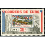 VAR2/S Cuba A- 243 1962 Exposición Filatélica Mundial en Praga 1962 MNH