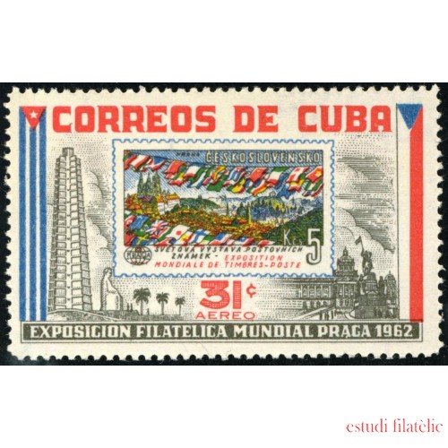 VAR2/S Cuba A- 243 1962 Exposición Filatélica Mundial en Praga 1962 MNH