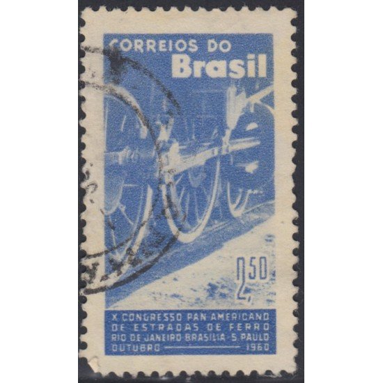 Brasil Brazil 698 1960 10º Congreso panamericano de ferrocarriles Usado Brasil Brazil 698 1960 10º Congreso panamericano de ferrocarriles Usado