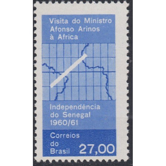 Brasil Brazil 703 1961 Independencia de Senegal Ministro Alfonso Arinos MH Brasil Brazil 703 1961 Independencia de Senegal Ministro Alfonso Arinos MH