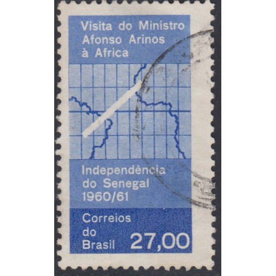 Brasil Brazil 703 1961 Independencia de Senegal Ministro Alfonso Arinos Usado Brasil Brazil 703 1961 Independencia de Senegal Ministro Alfonso Arinos Usado